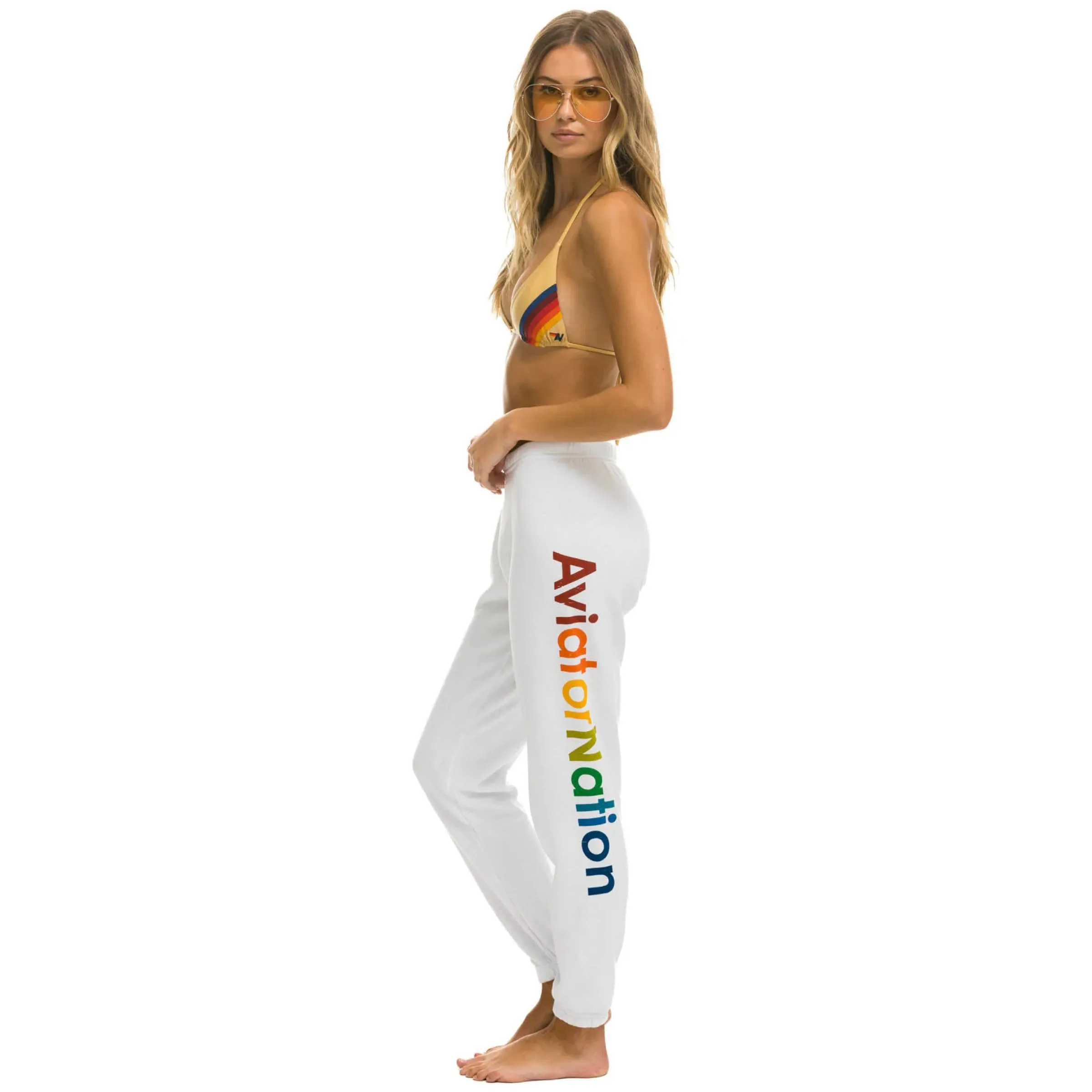 Leg Logo Sweatpants White