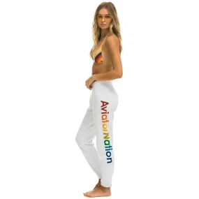 Leg Logo Sweatpants White