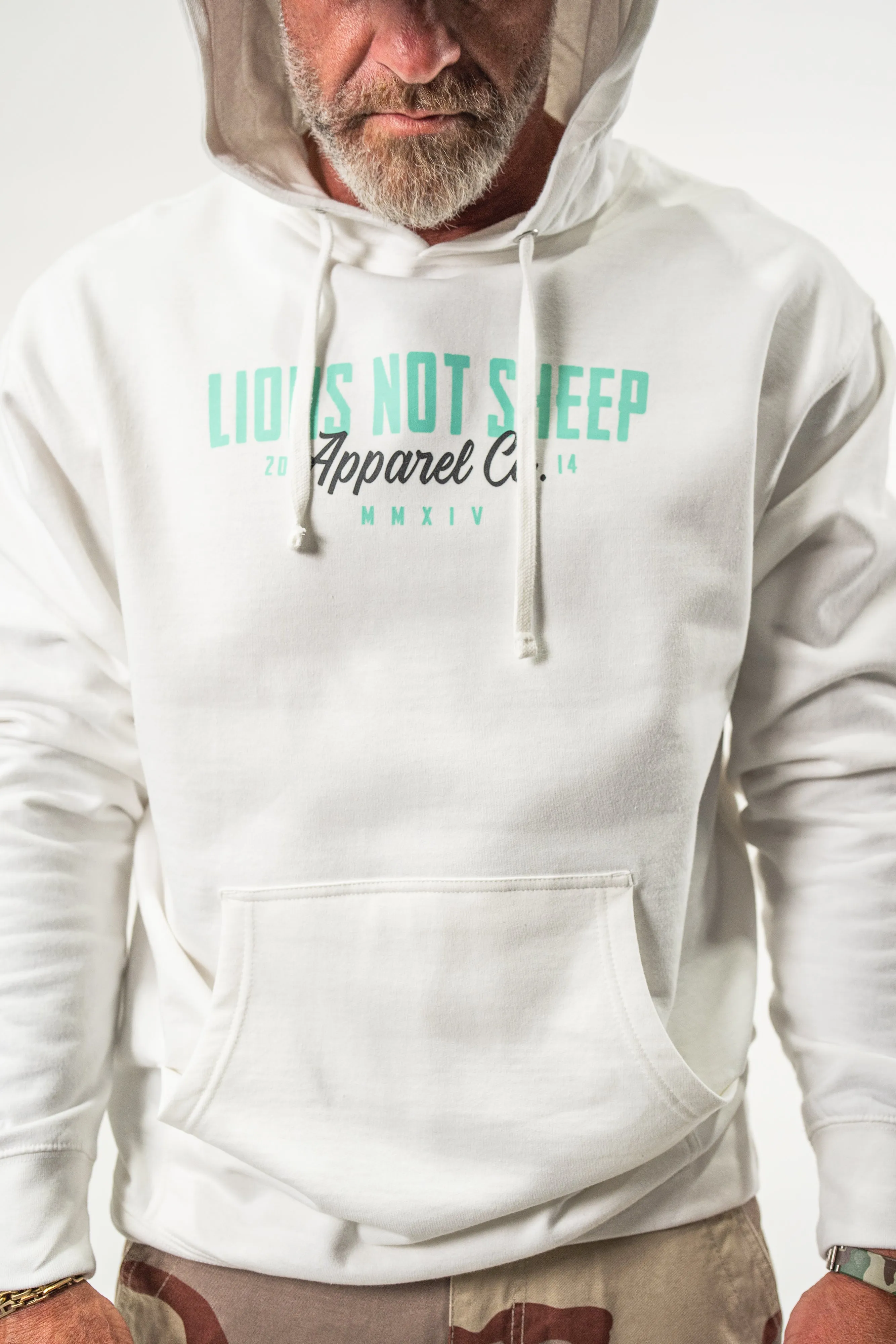 Lions Not Sheep "Apparel Co. 2.0" Pullover Hoodie - White