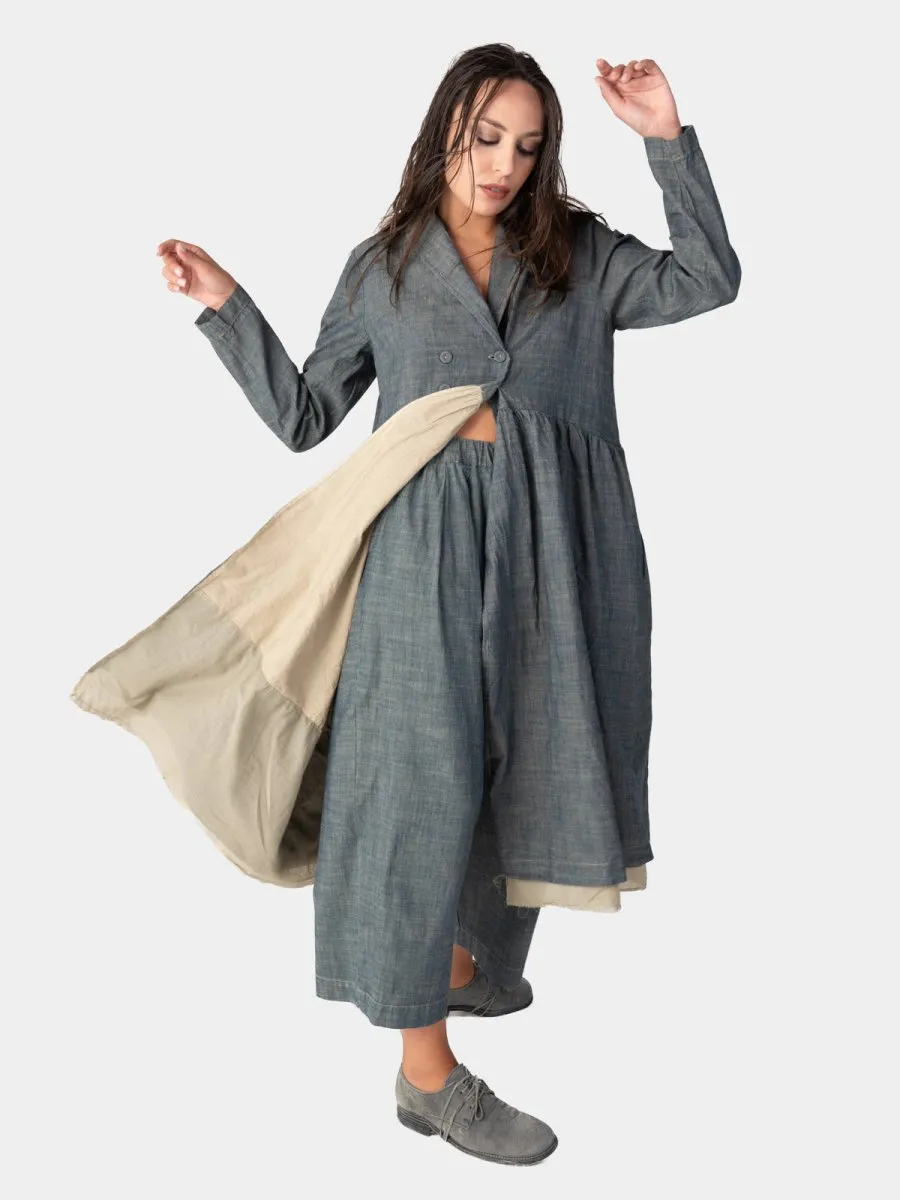 Long Sleeve Open Shirt Dress