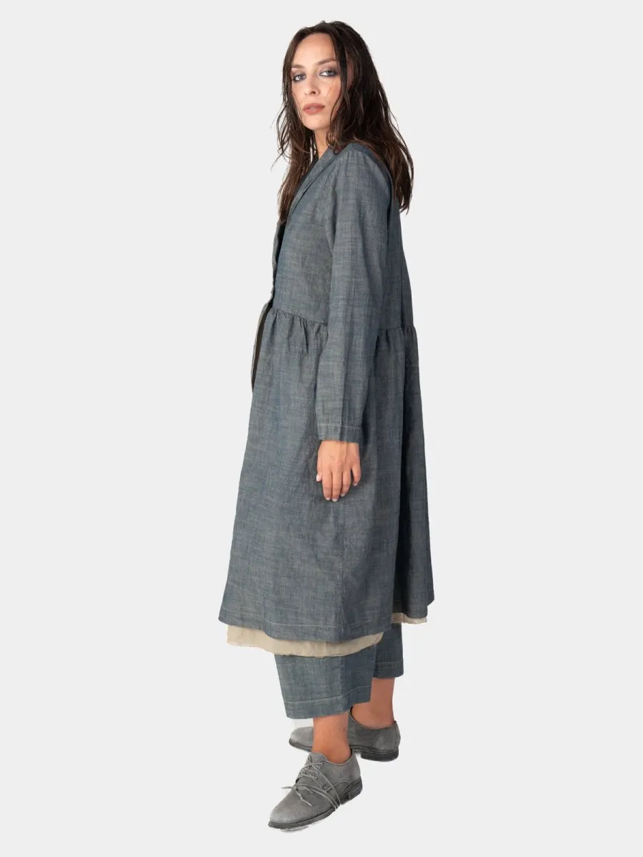 Long Sleeve Open Shirt Dress