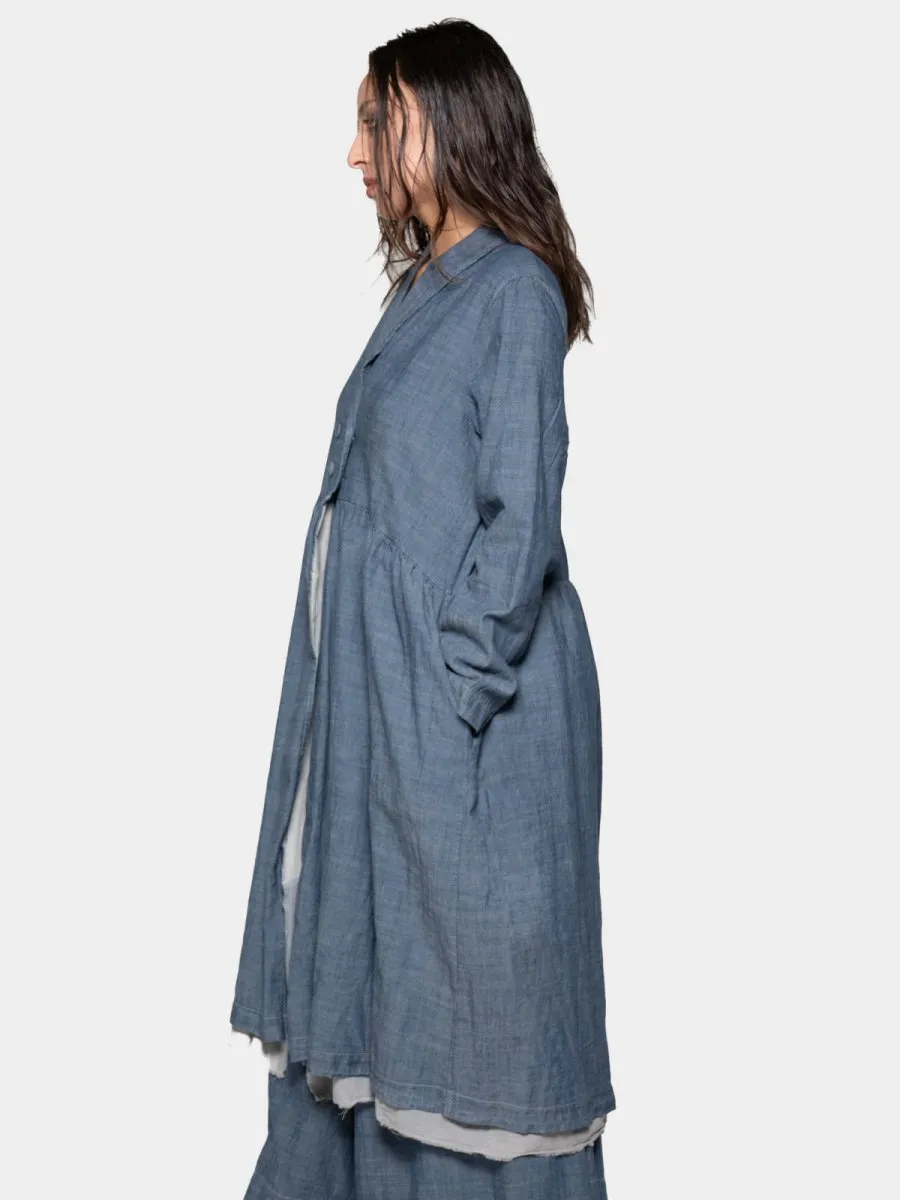 Long Sleeve Open Shirt Dress