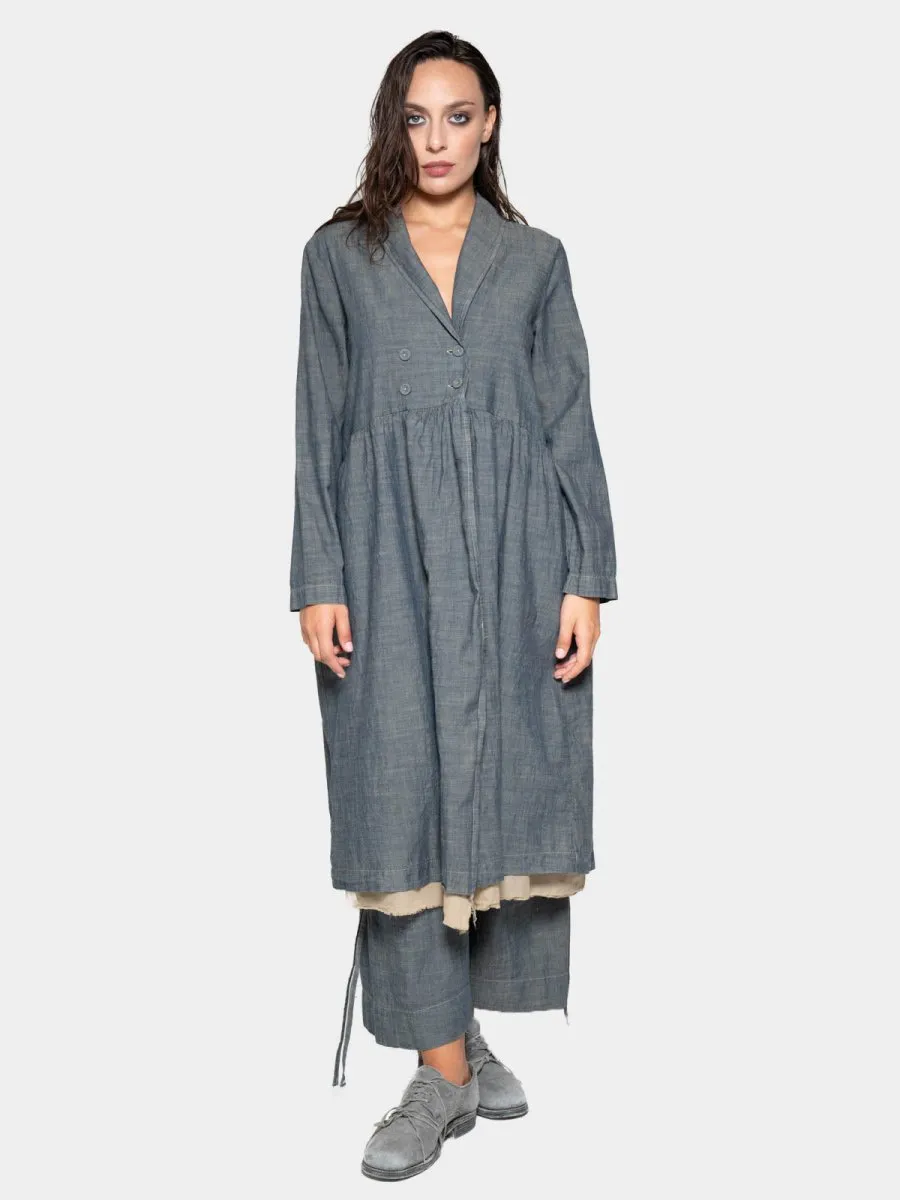 Long Sleeve Open Shirt Dress