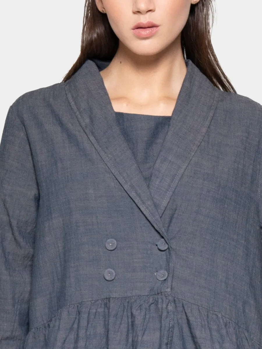 Long Sleeve Open Shirt Dress