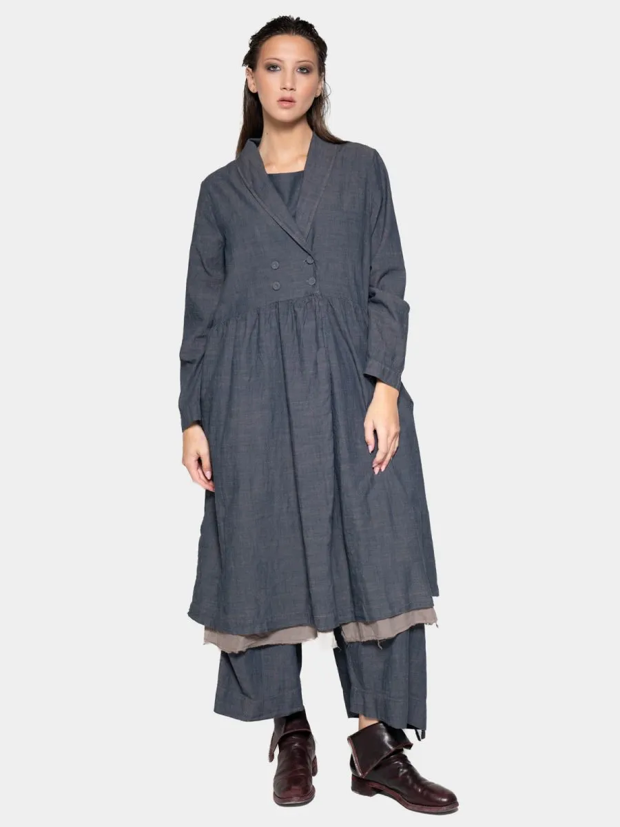 Long Sleeve Open Shirt Dress