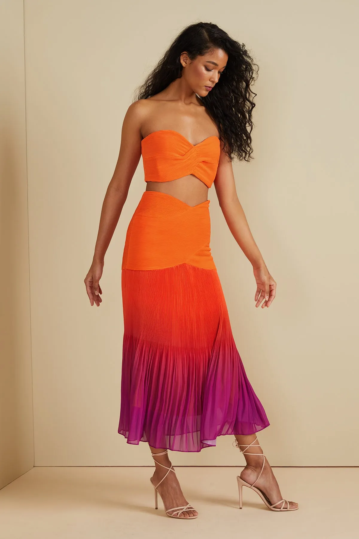 Louise Pleated Maxi Skirt