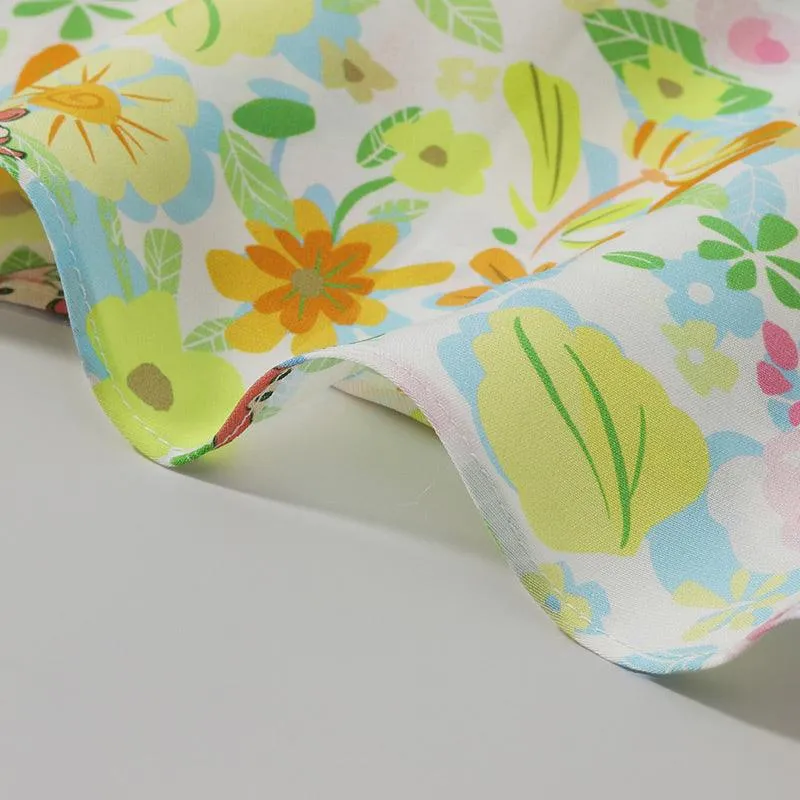 Lovely Printed Shirring Slip Dress