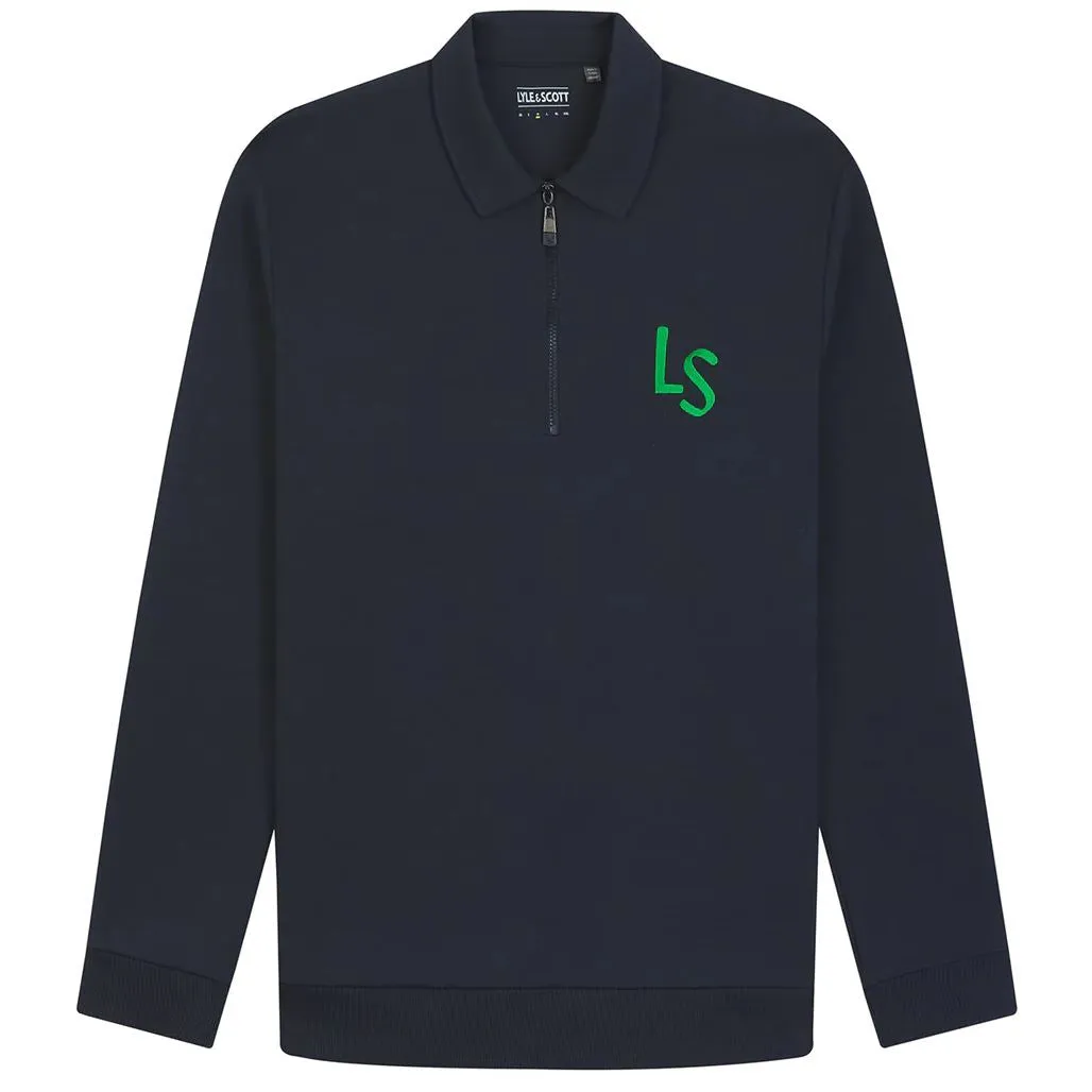 LS Logo Quarter Zip Sweat Dark Navy - SS24