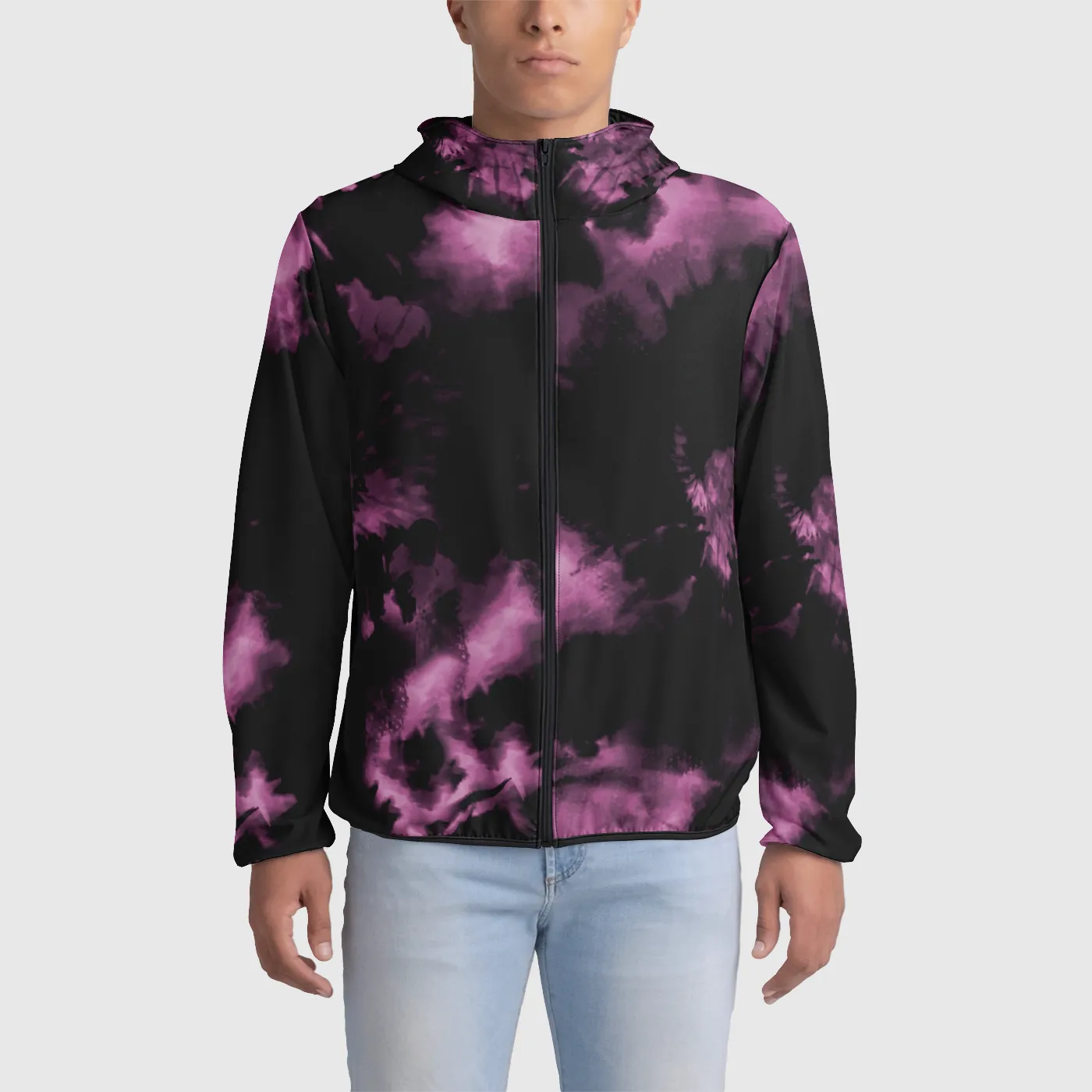 Magenta Tie Dye Windbreaker