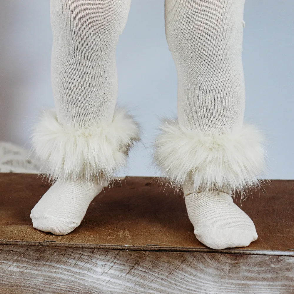Meia Pata Fur Ruffle Tights