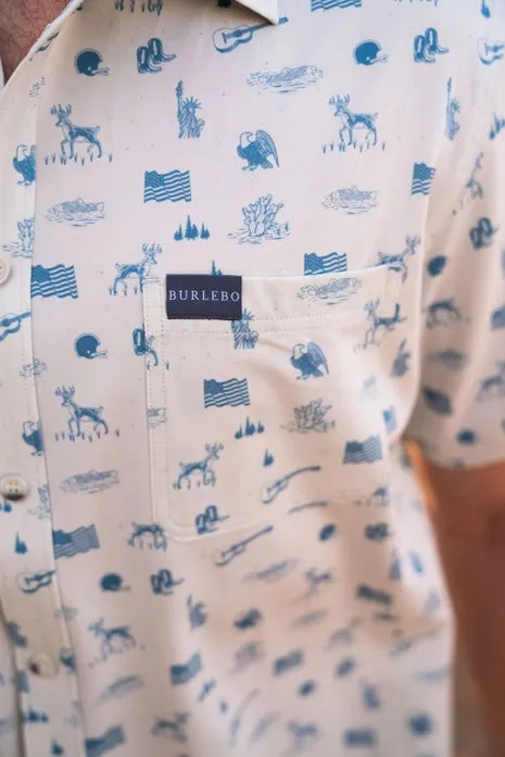 Men's Burlebo Performance Button Up - America the Great
