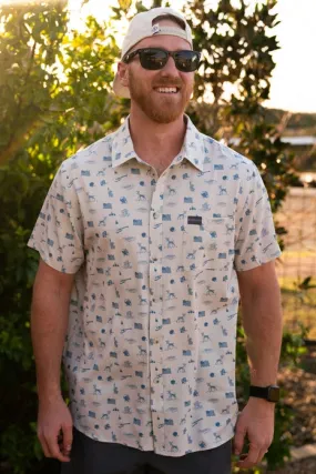 Men's Burlebo Performance Button Up - America the Great