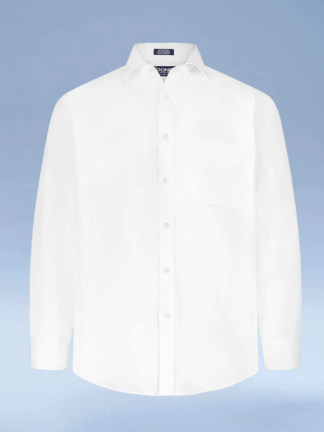 Mens Slim Fit Easy Care Signature Twill Dress Shirt