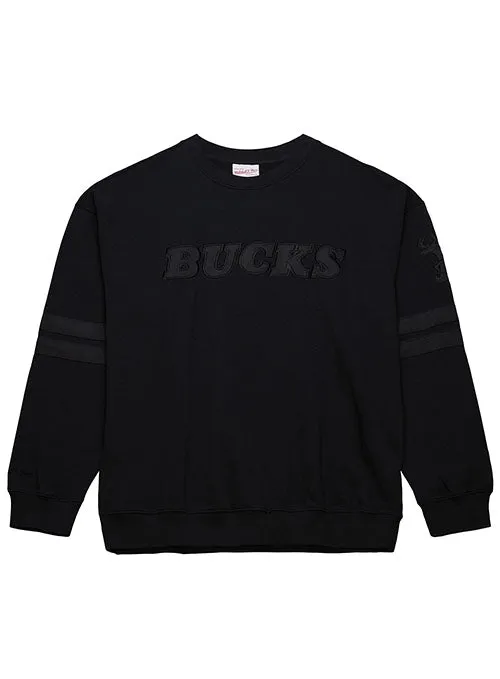 Mitchell & Ness HWC '68 Satin Stripes Milwaukee Bucks Crewneck Sweatshirt