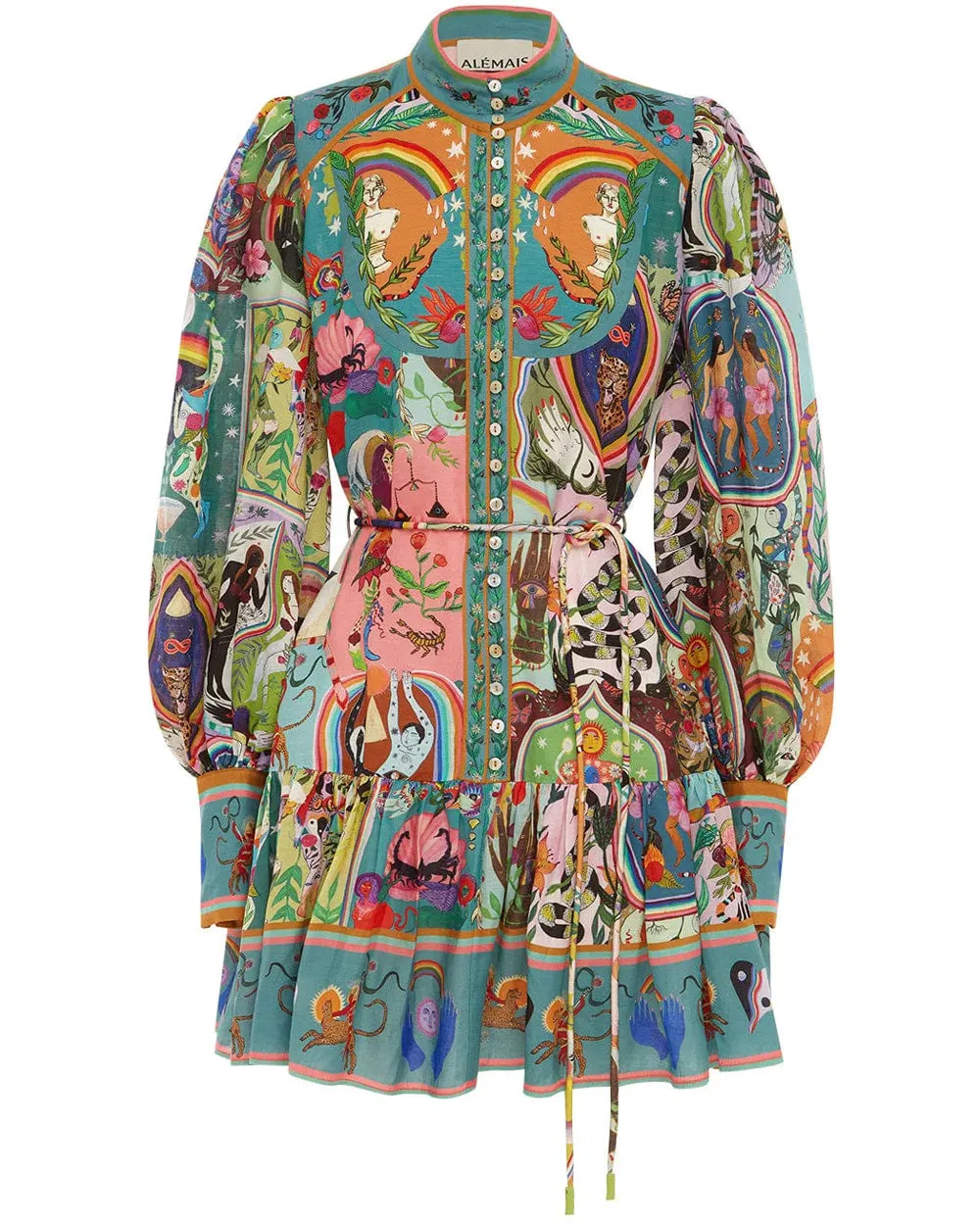 Multicolor Evergreen Mini Dress