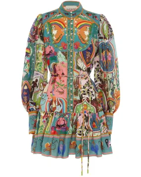 Multicolor Evergreen Mini Dress