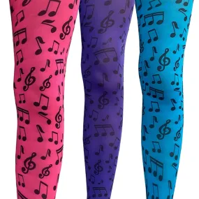 Music Notes Footless Tights