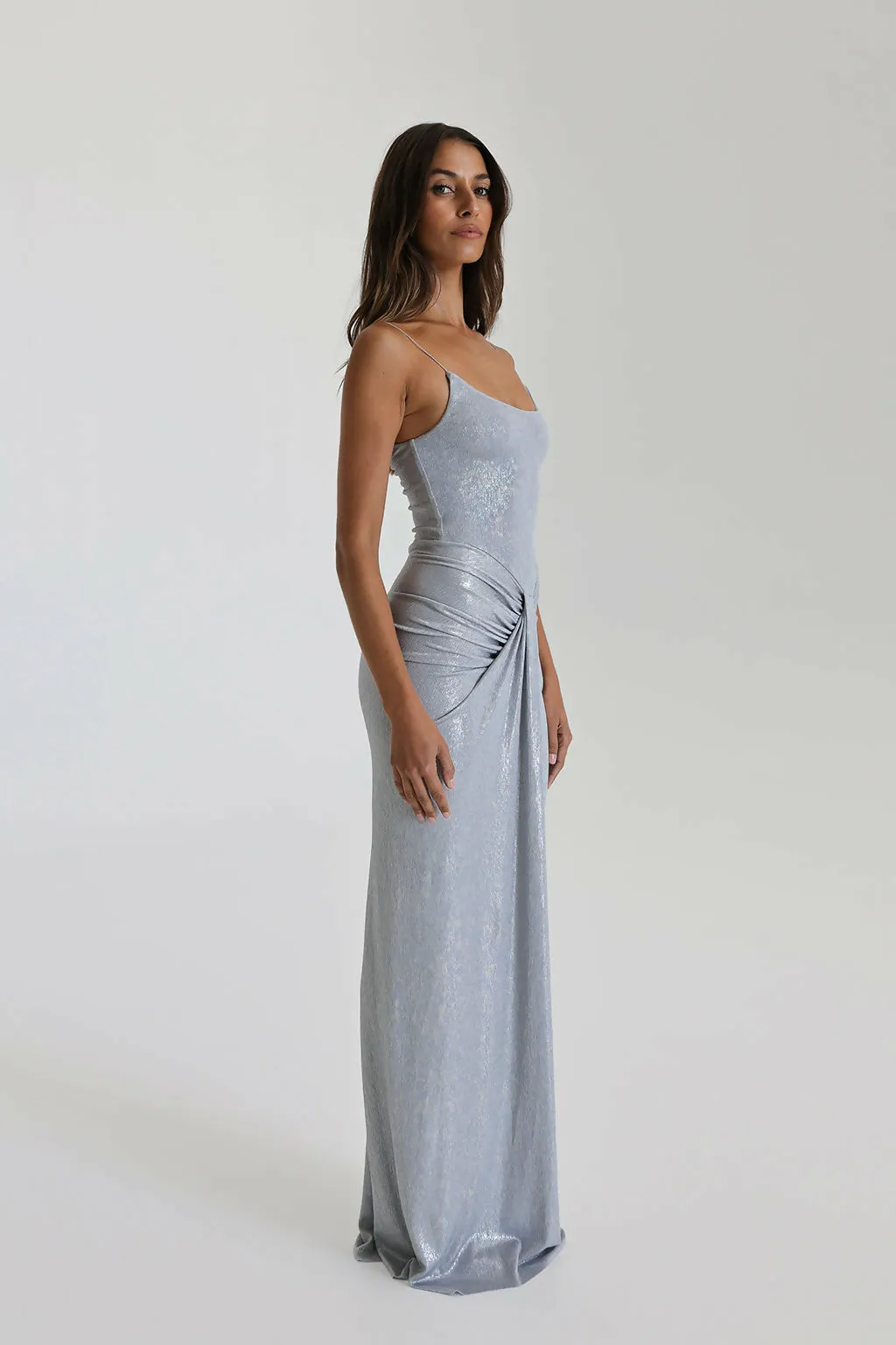 Natalie Rolt Allora Gown Silver Size 1 / AU 8