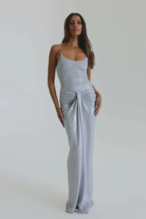 Natalie Rolt Allora Gown Silver Size 1 / AU 8