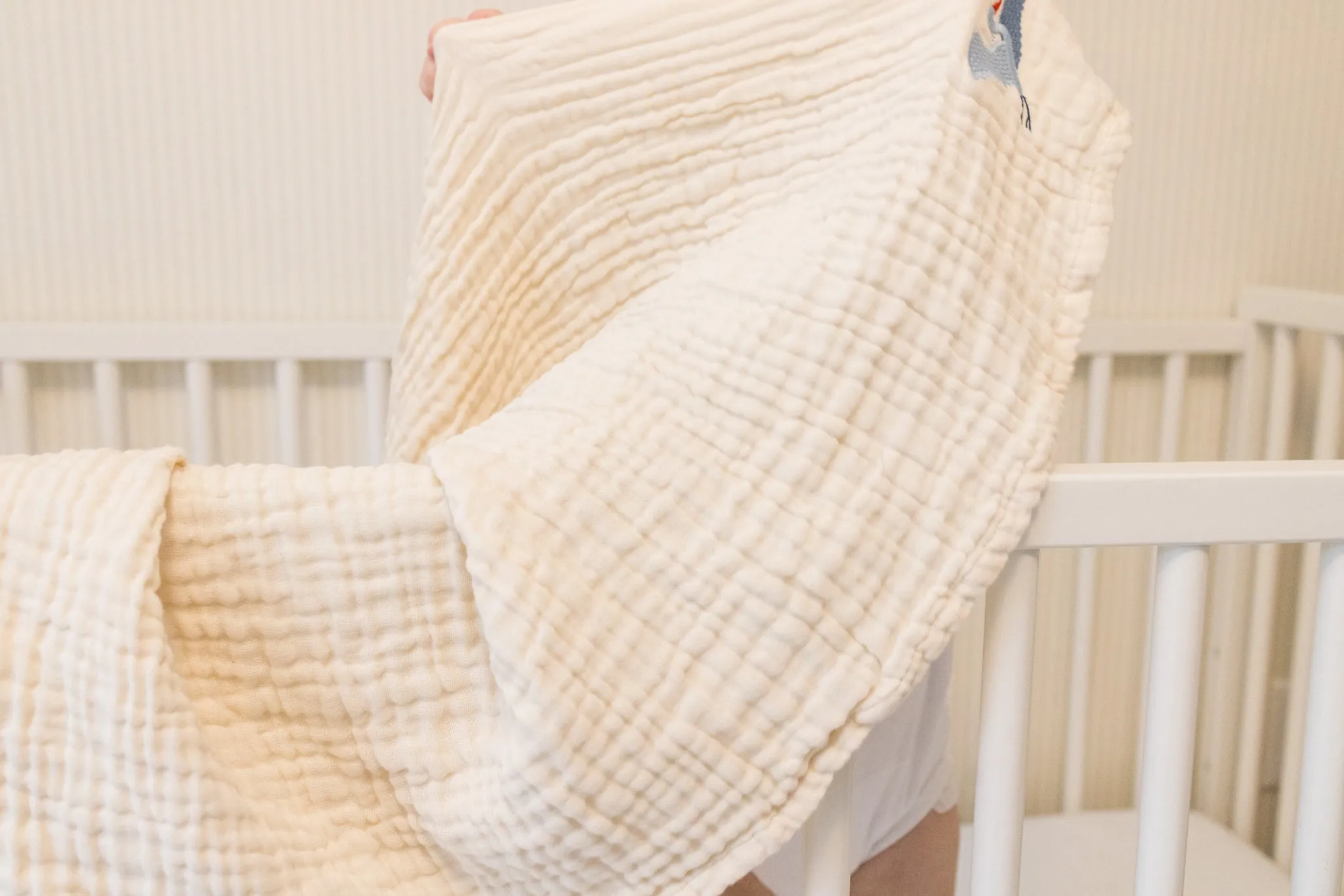 Natural No-Dye  Summer-Weight Organic Muslin Mini Blanket