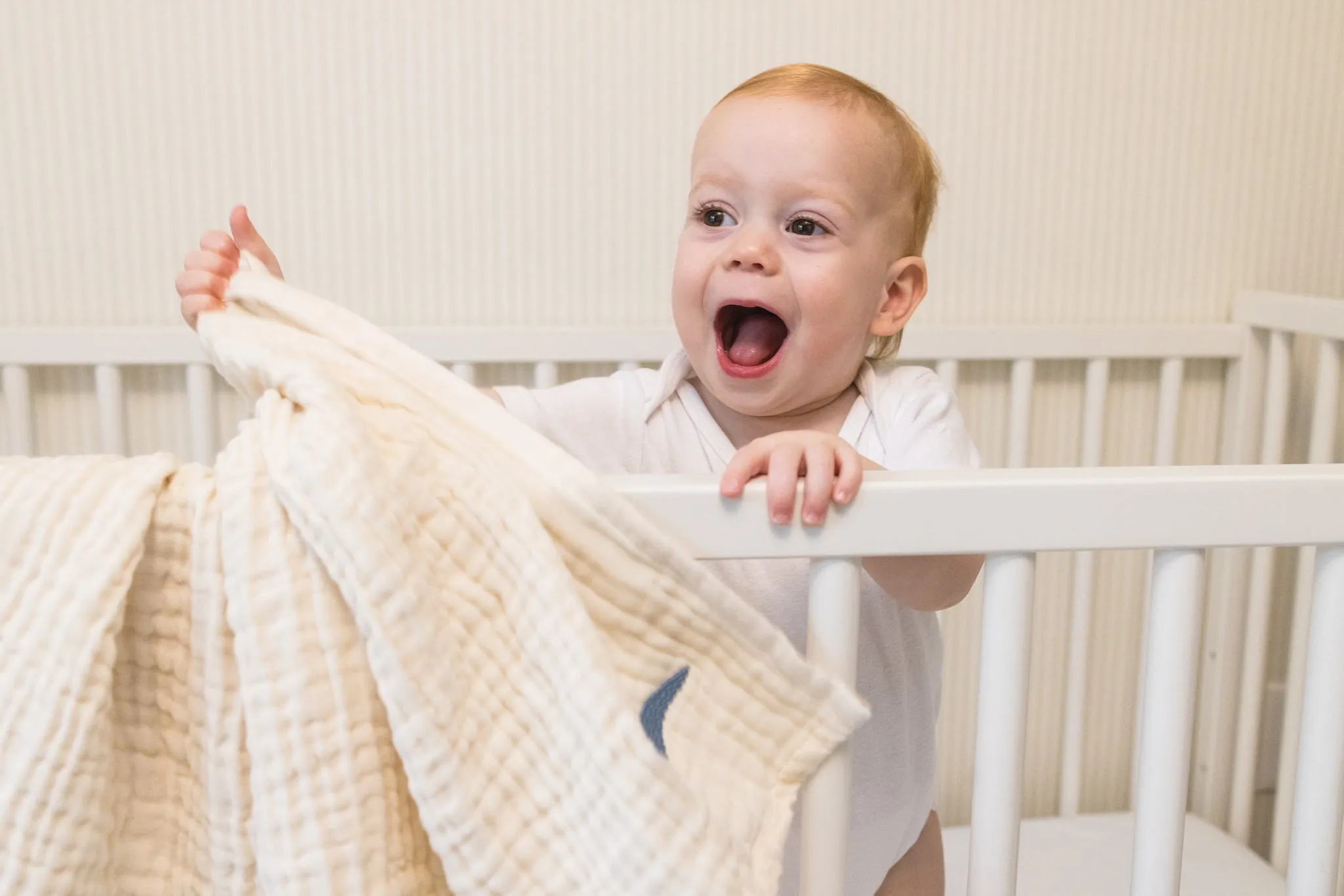 Natural No-Dye  Summer-Weight Organic Muslin Mini Blanket