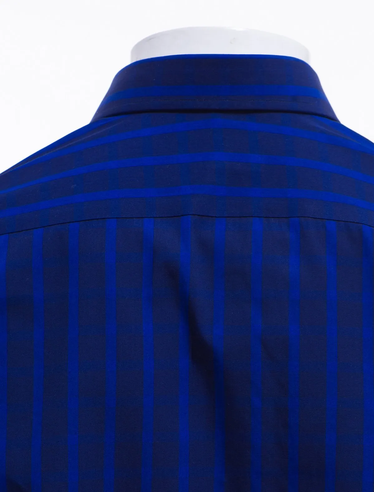 Navy and royal blue checkered shirt