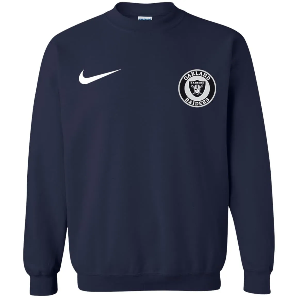 Nike Oakland Raiders Nfl Football Unisex Crewneck Pullover Sweatshirt