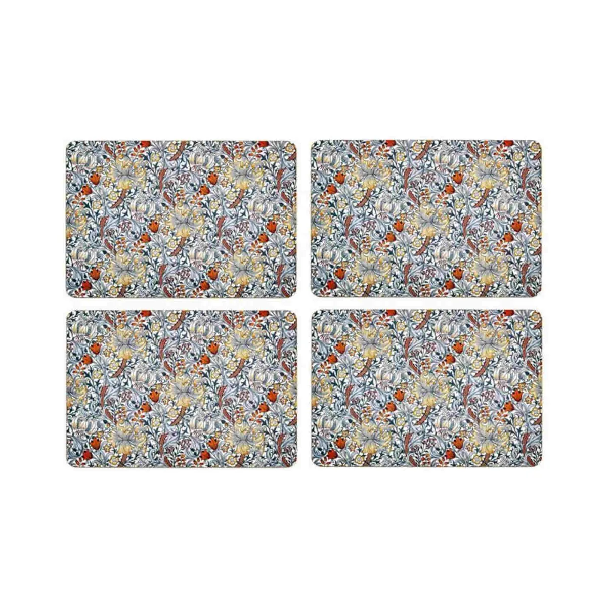 Nostalgic Blue Lily Placemats Set of 4