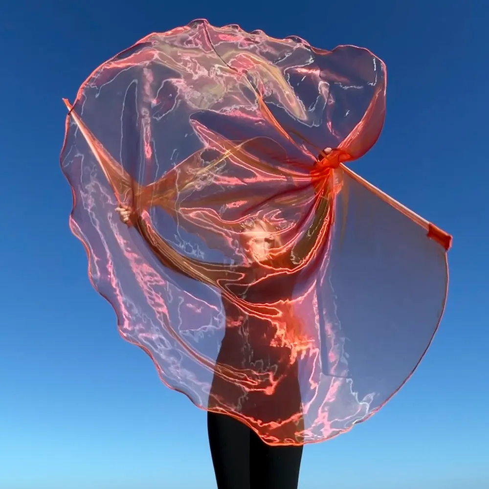 Orange Sheer Worship Flags