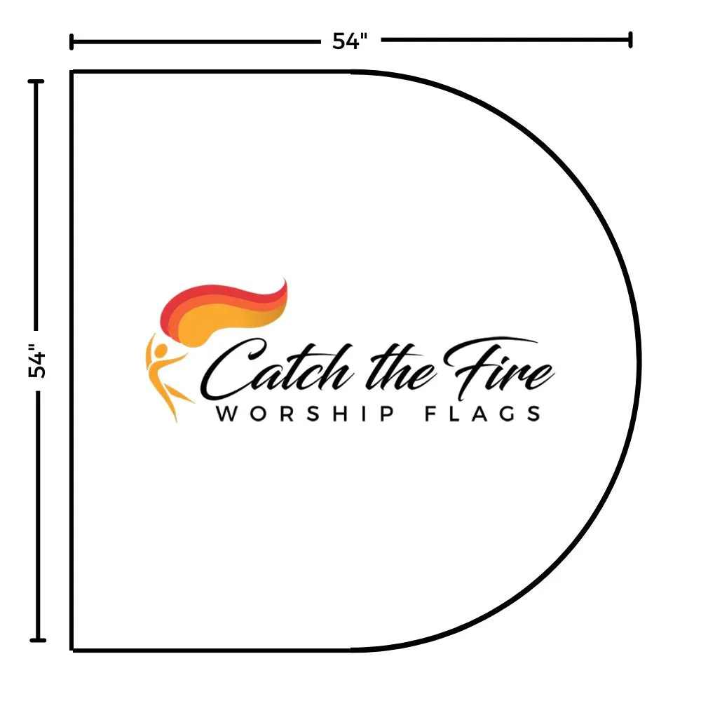 Orange Sheer Worship Flags