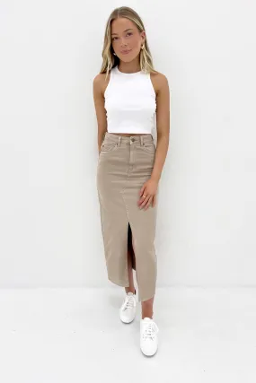 Pia Maxi Skirt Beige