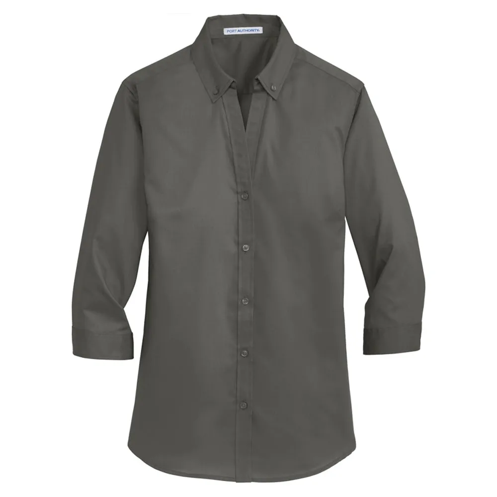 Port Authority Women's 3/4-Sleeve SuperPro Twill Shirt