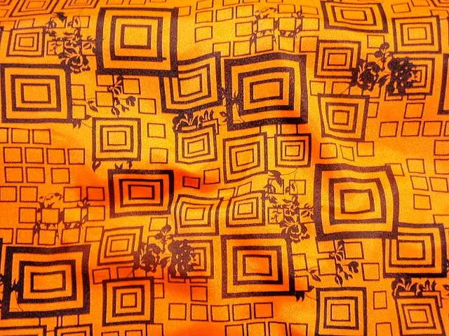 Printed Crepe - Retro Square
