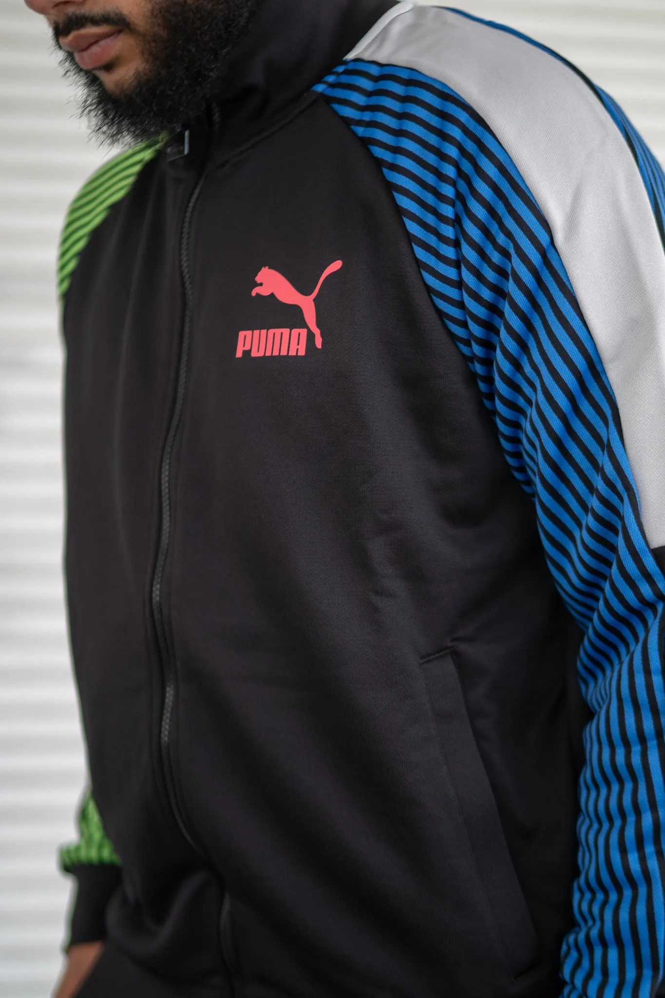 PUMA T7 Track Jacket (Black/Multi)