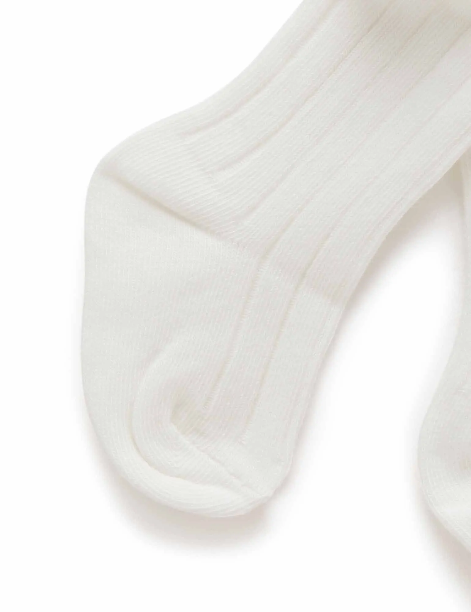 Purebaby Rib Tights - VANILLA