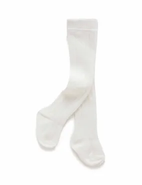 Purebaby Rib Tights - VANILLA