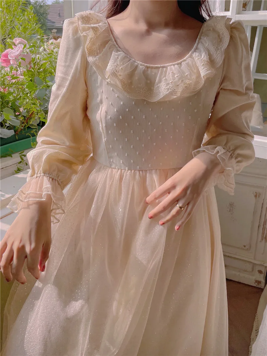 Retro Dreamy Lace up Dress [Final Sale]