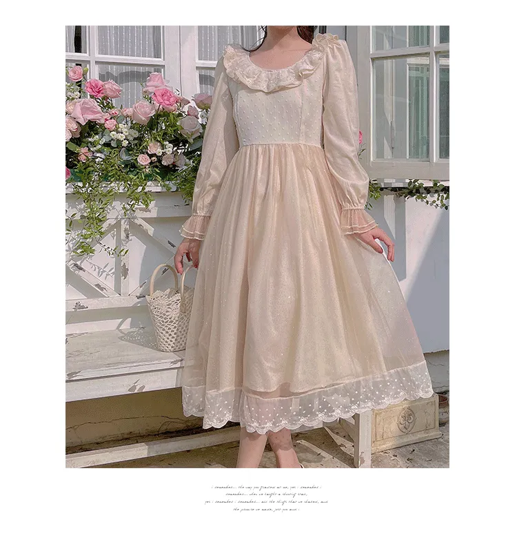 Retro Dreamy Lace up Dress [Final Sale]