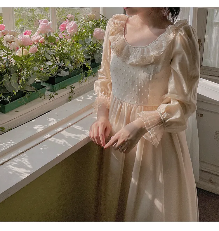 Retro Dreamy Lace up Dress [Final Sale]