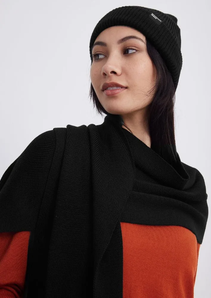 Rib Beanie Black