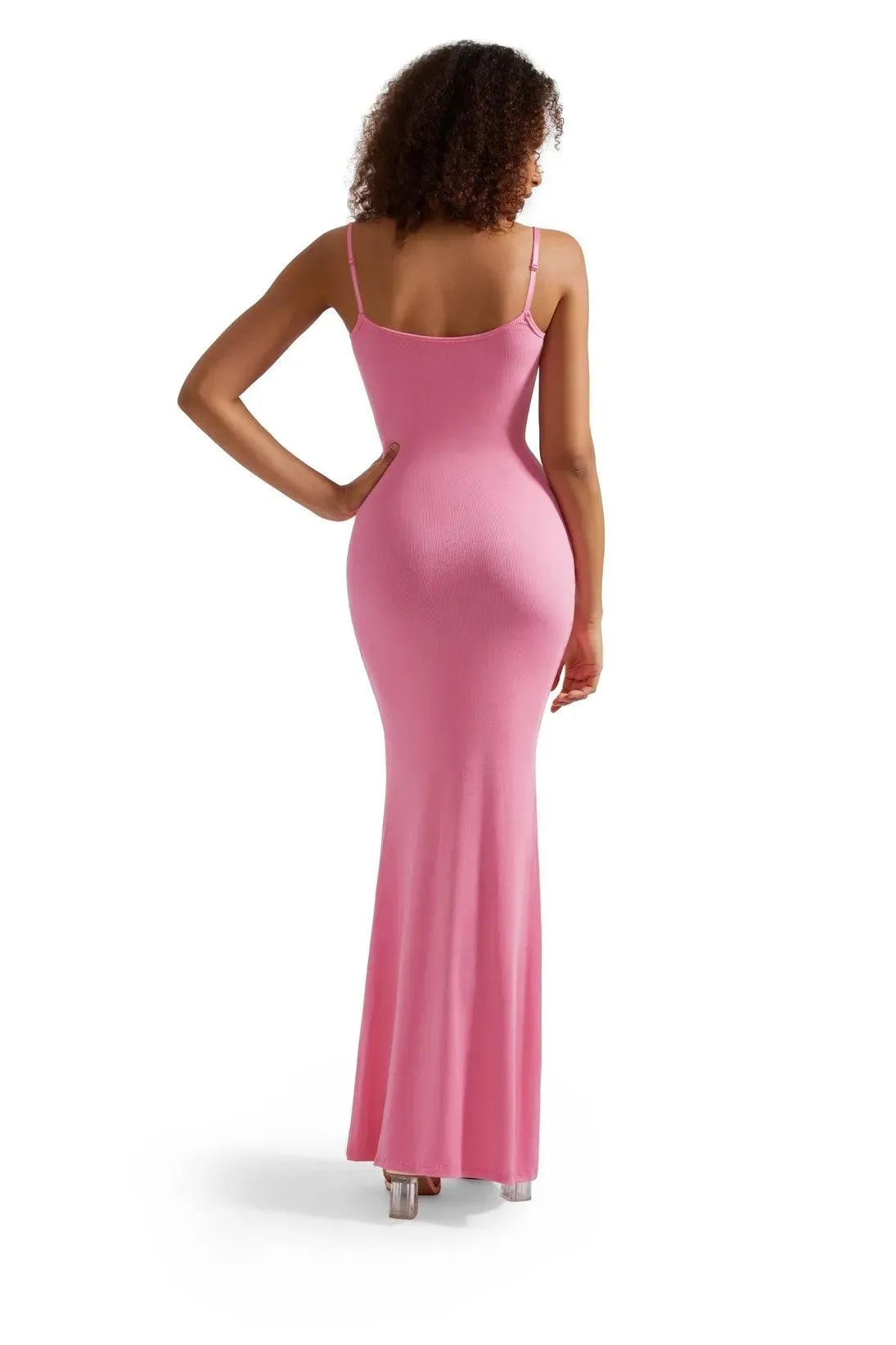 Ribbed Long Slip Maxi Dress