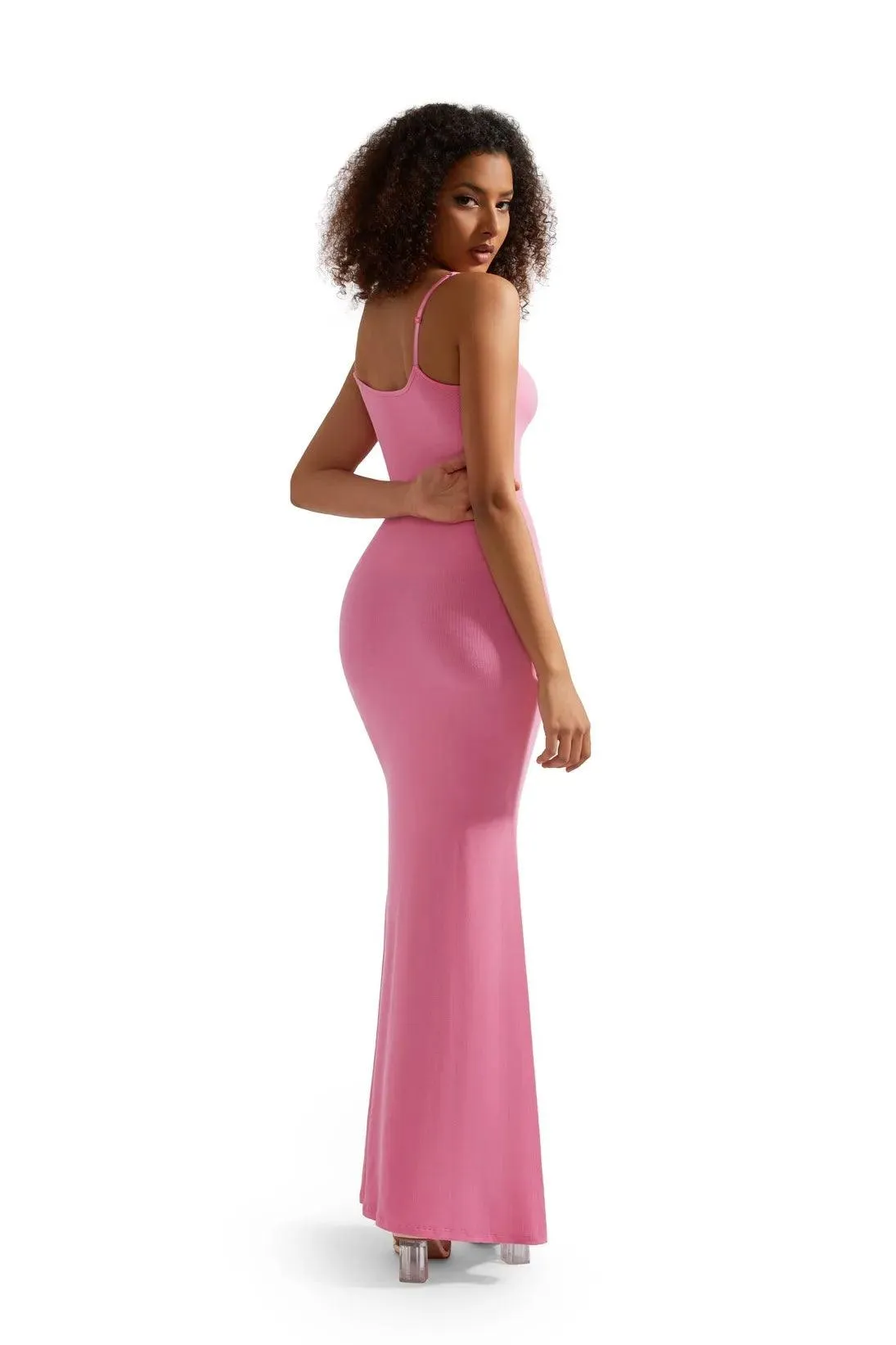 Ribbed Long Slip Maxi Dress