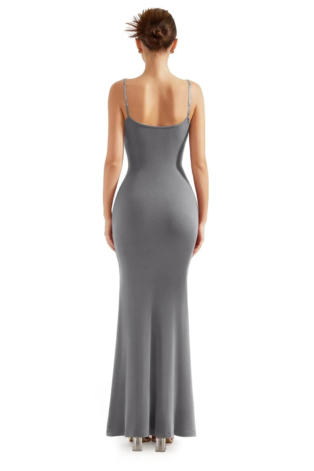 Ribbed Long Slip Maxi Dress