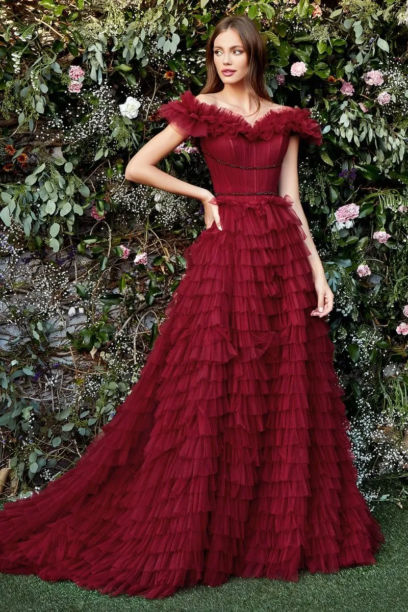 ROUGE TULLE GOWN CDA1032