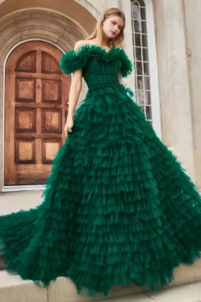 ROUGE TULLE GOWN CDA1032