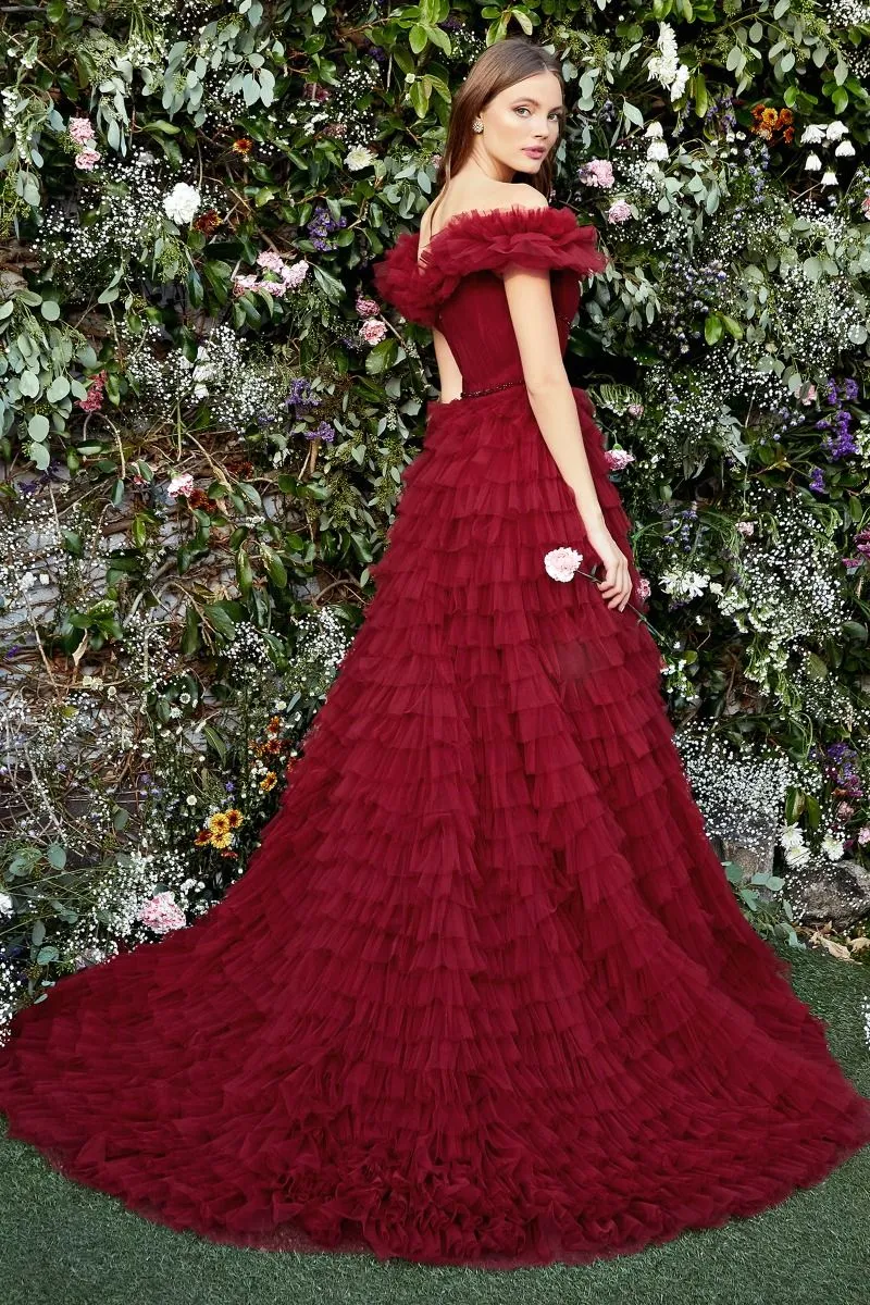 ROUGE TULLE GOWN CDA1032