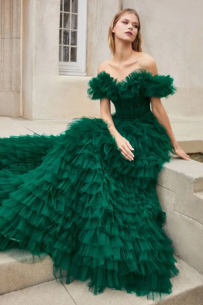 ROUGE TULLE GOWN CDA1032