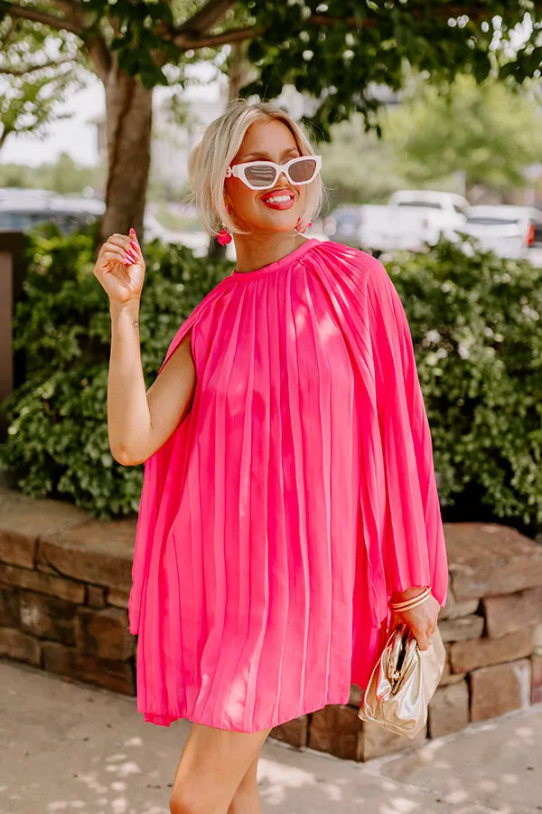 Runway Revelry Shift Dress In Hot Pink