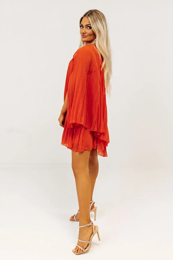 Runway Revelry Shift Dress in Tangerine