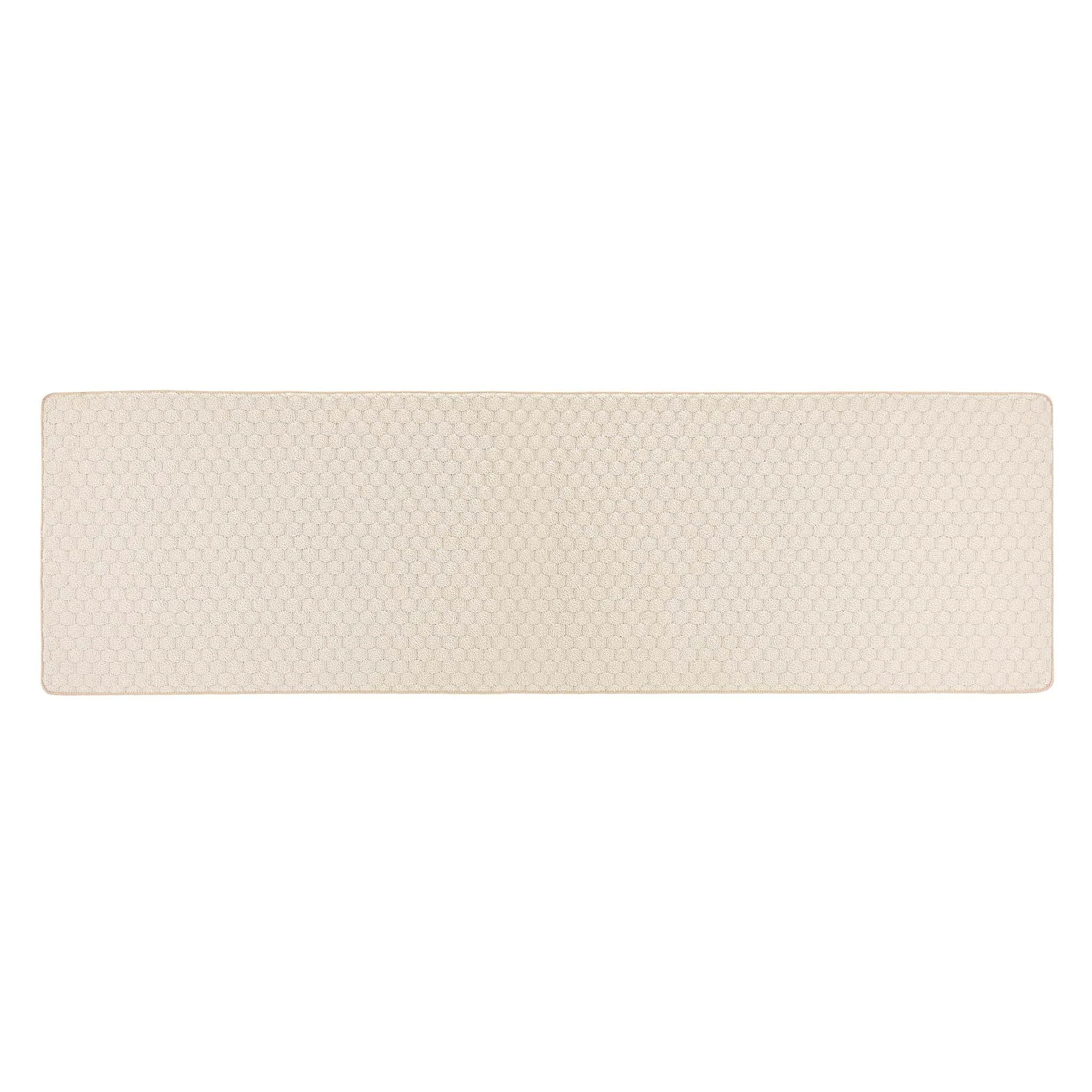 Sculptured Washable Honeycomb Rug Ivory